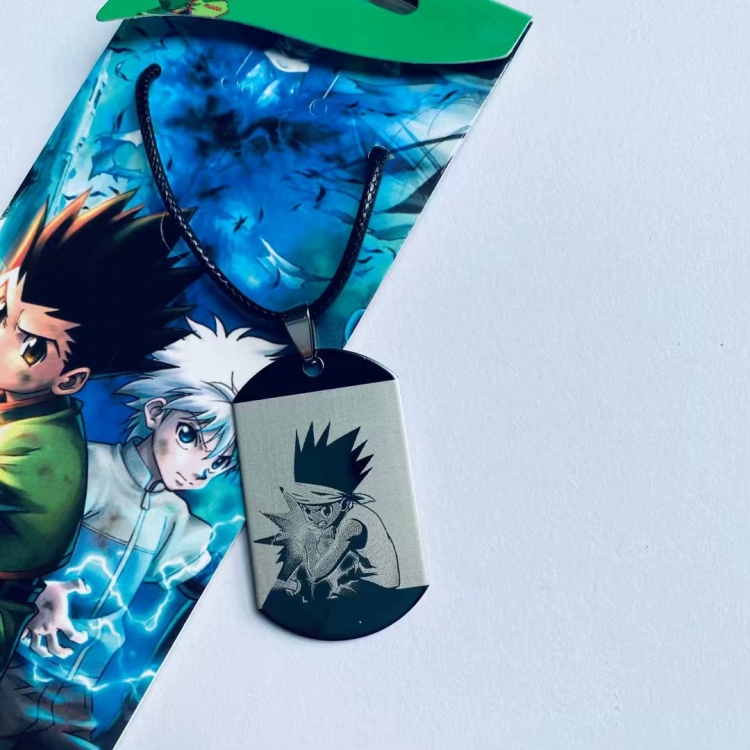 HunterXHunter Cartoon Anime Stainless steel military necklace