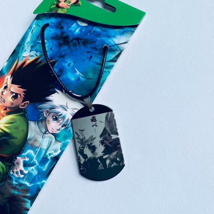 HunterXHunter Cartoon Anime Stainless steel military necklace