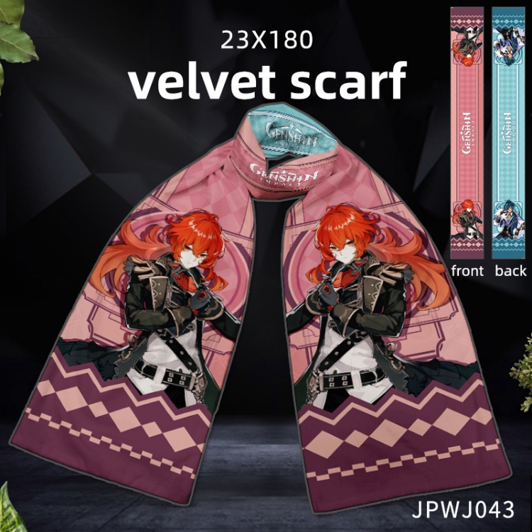 Genshin Impact Anime Full color velvet scarf JPWJ43