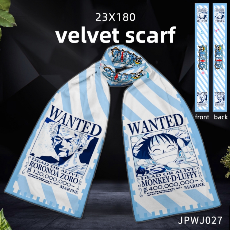 One Piece Anime Full color velvet scarf JPWJ27