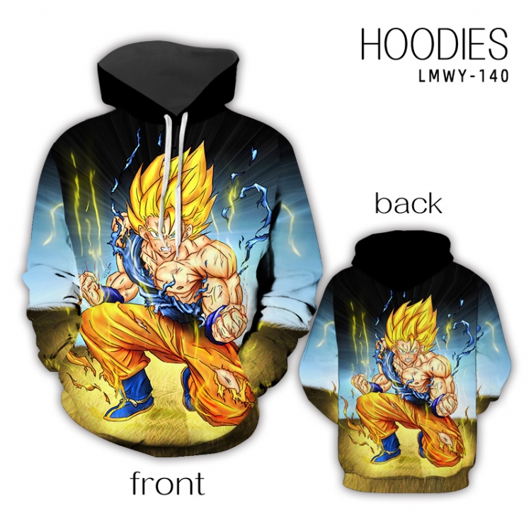 DRAGON BALL Anime full color zipper hooded sweater M L XL 2XL LMWY140