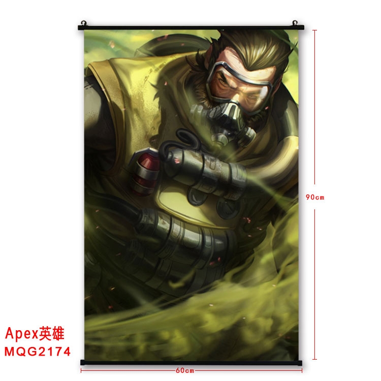 Apex Legends BLACK plastic pole cloth painting Wall Scroll  MQG2174