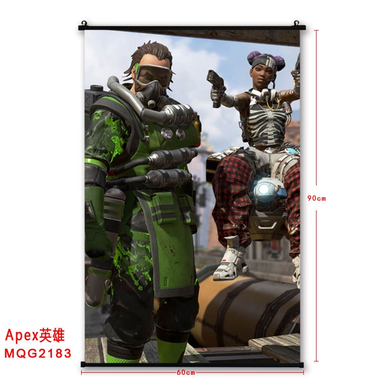 Apex Legends BLACK plastic pole cloth painting Wall Scroll MQG2183