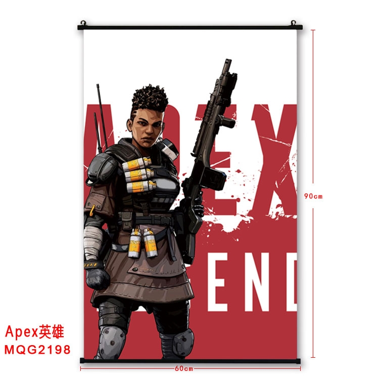 Apex Legends BLACK plastic pole cloth painting Wall Scroll  MQG2198