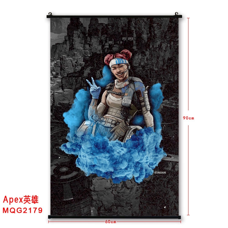Apex Legends BLACK plastic pole cloth painting Wall Scroll  MQG2179