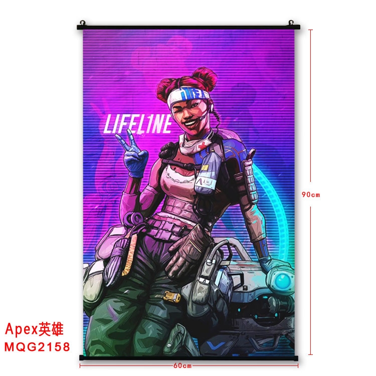 Apex Legends BLACK plastic pole cloth painting Wall Scroll  MQG2158