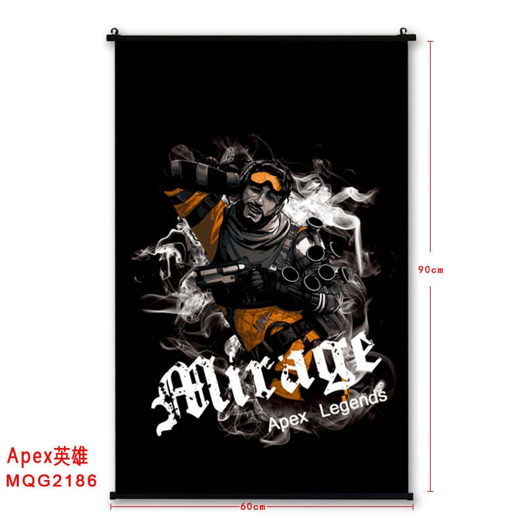Apex Legends BLACK plastic pole cloth painting Wall Scroll  MQG2186