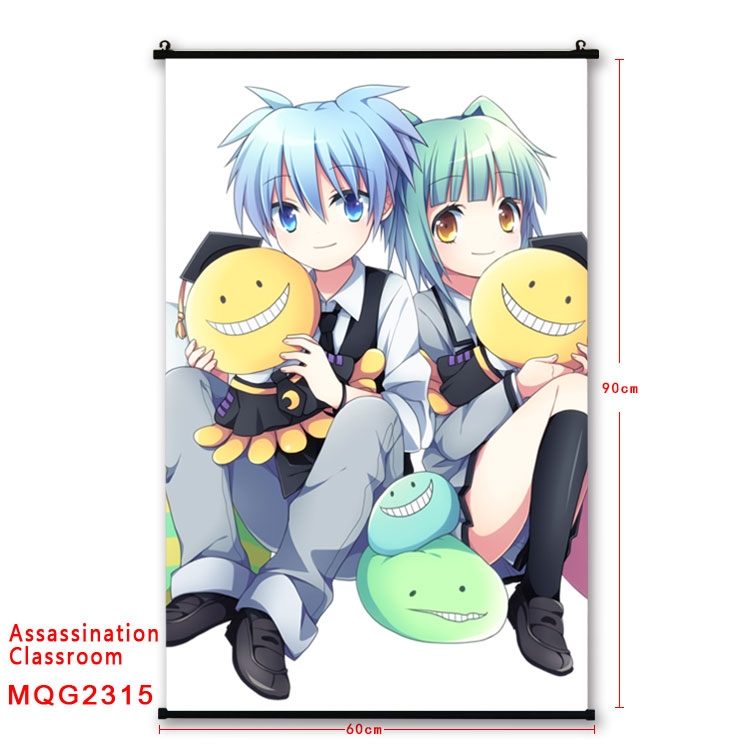 Ansatsu Kyoushitsu Assassination Classroom BLACK plastic pole cloth painting Wall Scroll   60X90CM  MQG2315