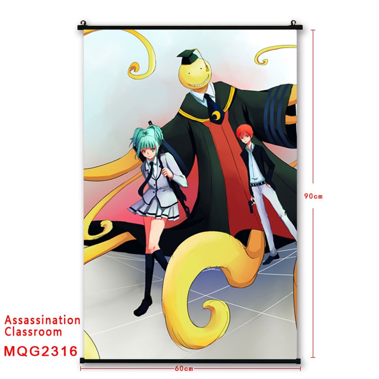 Ansatsu Kyoushitsu Assassination Classroom BLACK plastic pole cloth painting Wall Scroll   60X90CM  MQG2316