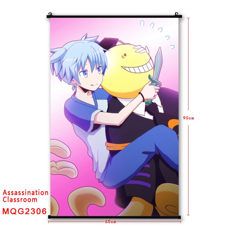 Ansatsu Kyoushitsu Assassination Classroom BLACK plastic pole cloth painting Wall Scroll   60X90CM  MQG2306
