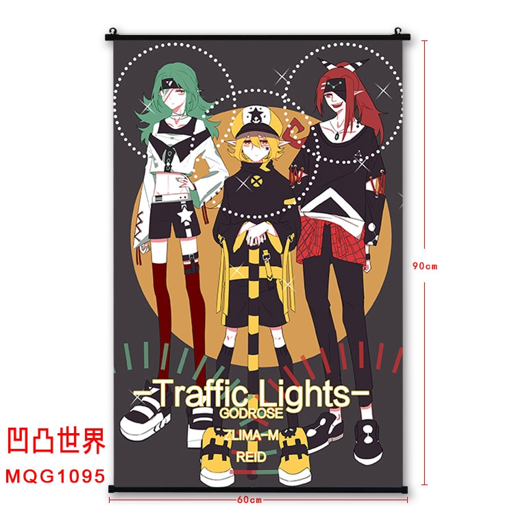 AOTU  BLACK plastic pole cloth painting Wall Scroll 60X90CM  MQG1095