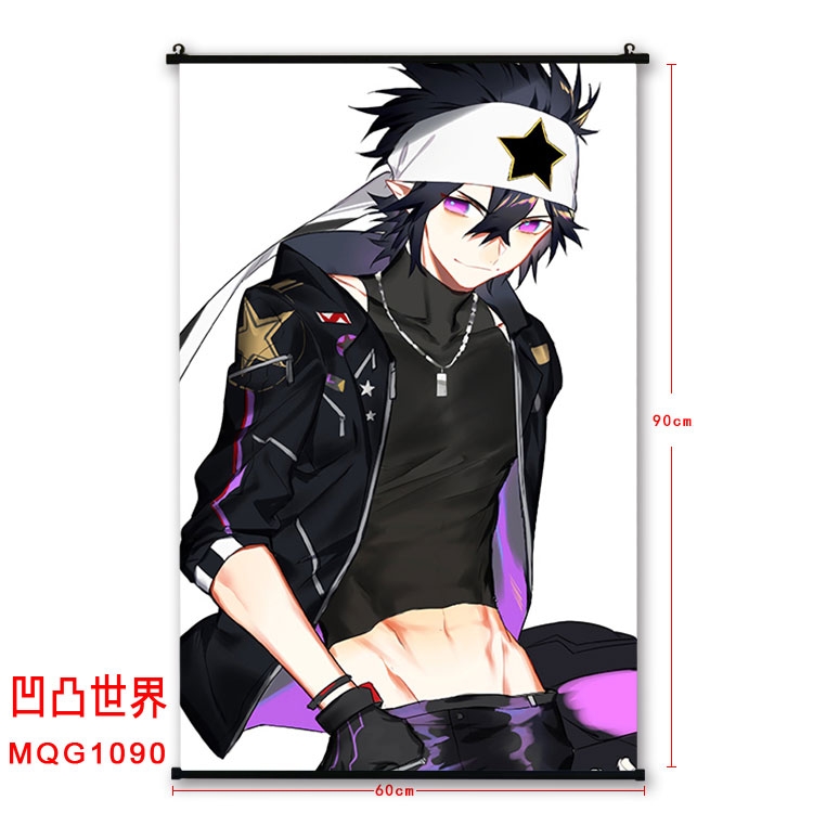 AOTU  BLACK plastic pole cloth painting Wall Scroll 60X90CM  MQG1090