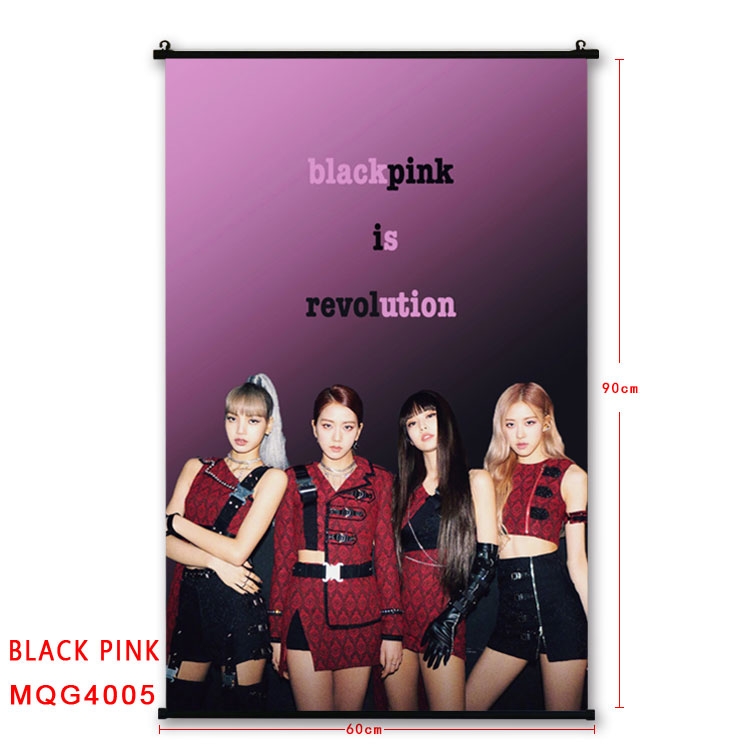 BLACK PINK BLACK plastic pole cloth painting Wall Scroll 60X90CM MQG4005