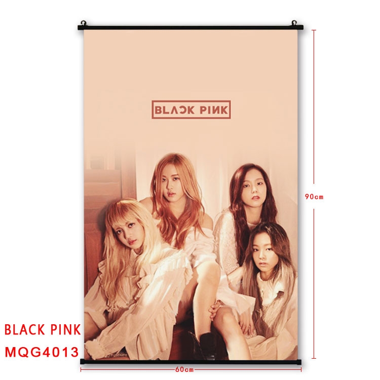 BLACK PINK BLACK plastic pole cloth painting Wall Scroll 60X90CM MQG4013