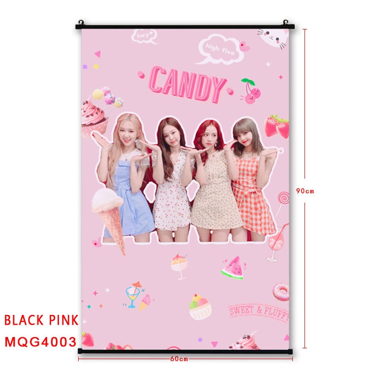 BLACK PINK BLACK plastic pole cloth painting Wall Scroll 60X90CM MQG4003
