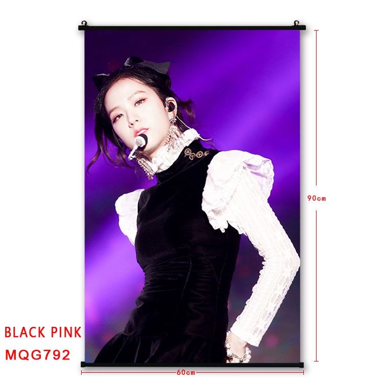 BLACK PINK BLACK plastic pole cloth painting Wall Scroll 60X90CM MQG792