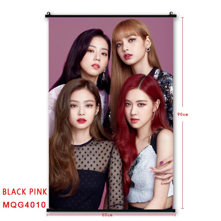 BLACK PINK BLACK plastic pole cloth painting Wall Scroll 60X90CM MQG4010
