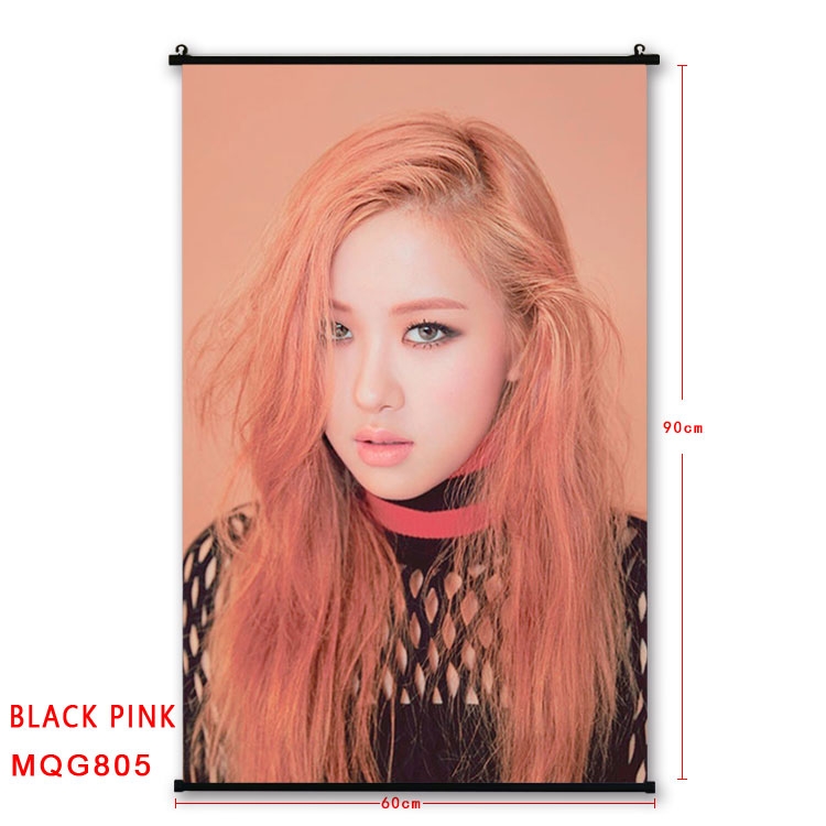 BLACK PINK BLACK plastic pole cloth painting Wall Scroll 60X90CM MQG805