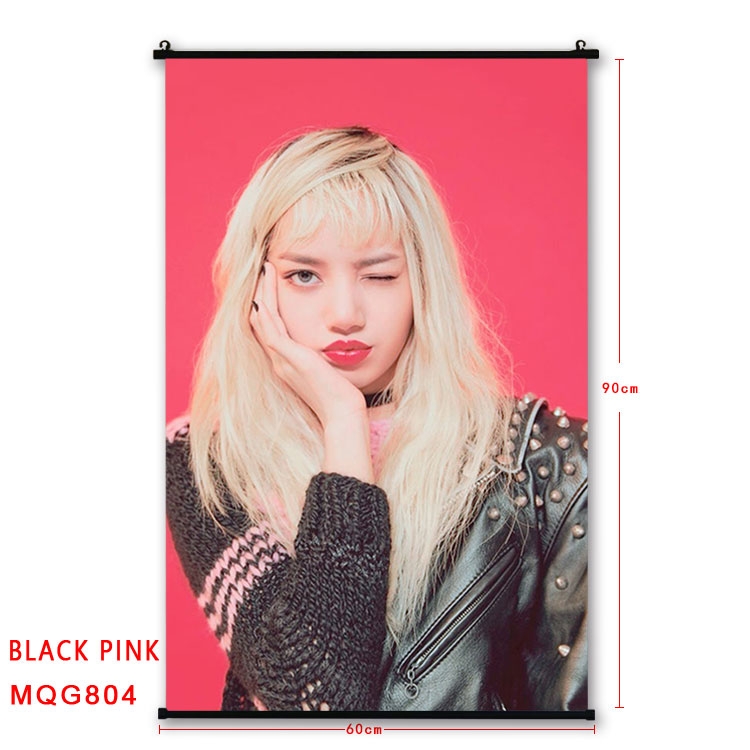 BLACK PINK BLACK plastic pole cloth painting Wall Scroll 60X90CM MQG804