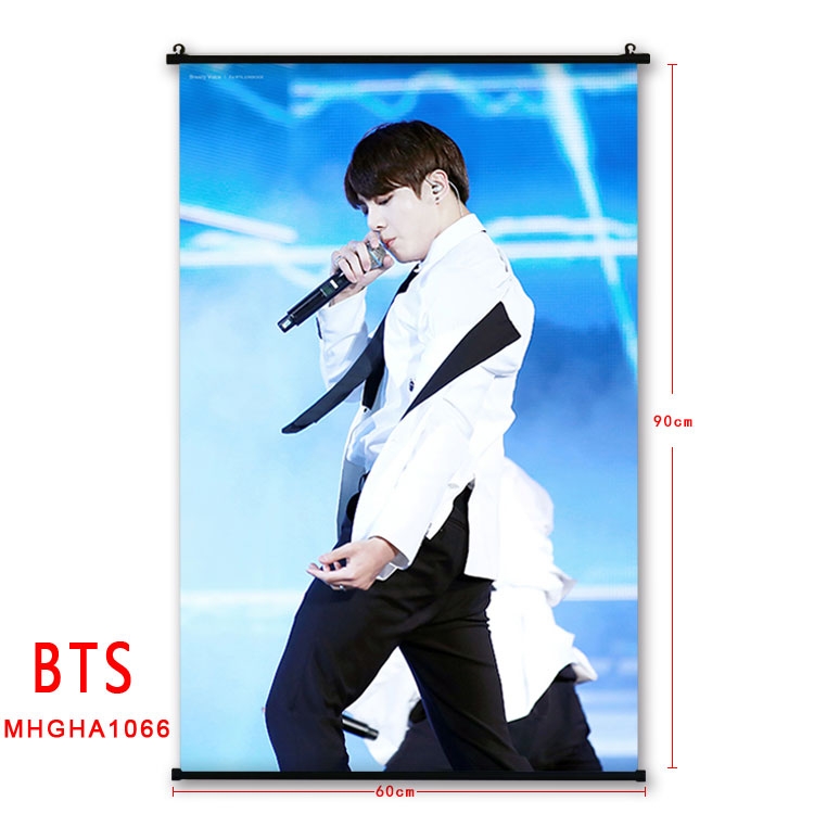 BTS black plastic pole cloth painting Wall Scroll 60X90CM MHGHA1066