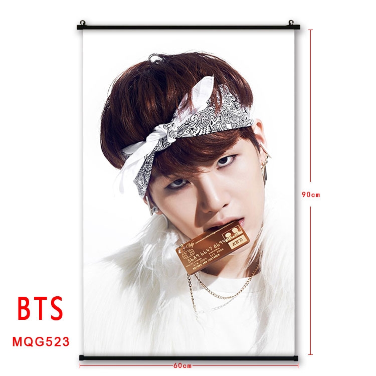 BTS plastic pole cloth painting Wall Scroll 60X90CM MQG523