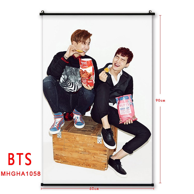 BTS plastic pole cloth painting Wall Scroll 60X90CM MHGHA1058