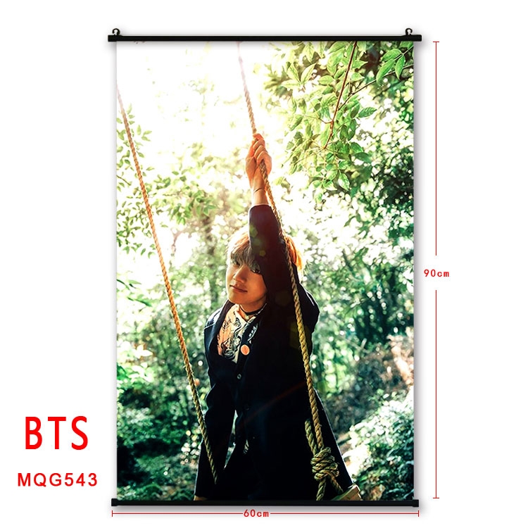 BTS plastic pole cloth painting Wall Scroll 60X90CM MQG543