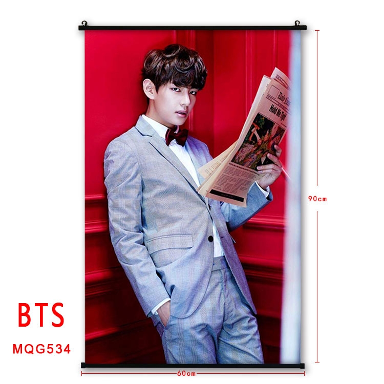 BTS plastic pole cloth painting Wall Scroll 60X90CM MQG534