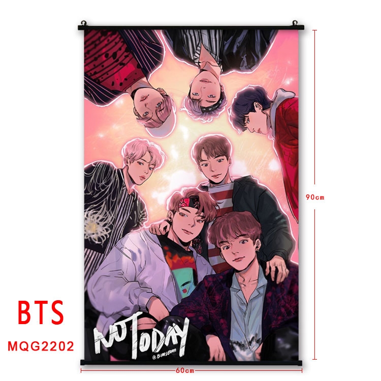 BTS plastic pole cloth painting Wall Scroll 60X90CM MQG2202