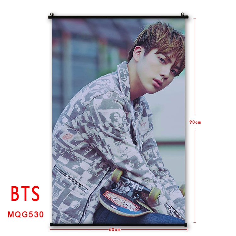 BTS plastic pole cloth painting Wall Scroll 60X90CM MQG530