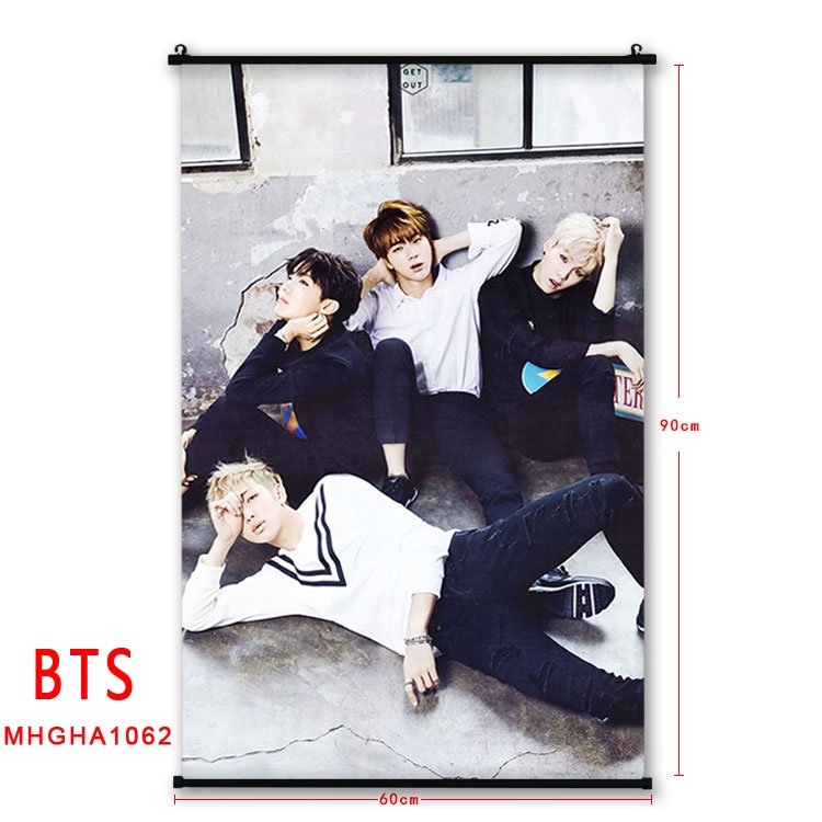 BTS plastic pole cloth painting Wall Scroll 60X90CM MHGHA1062