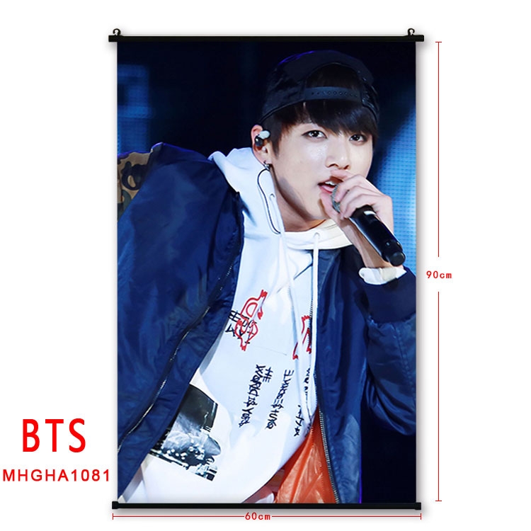 BTS plastic pole cloth painting Wall Scroll 60X90CM MHGHA1081