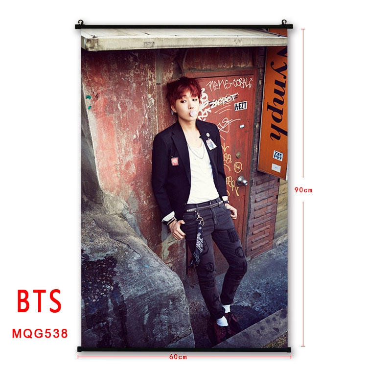 BTS plastic pole cloth painting Wall Scroll 60X90CM MQG538