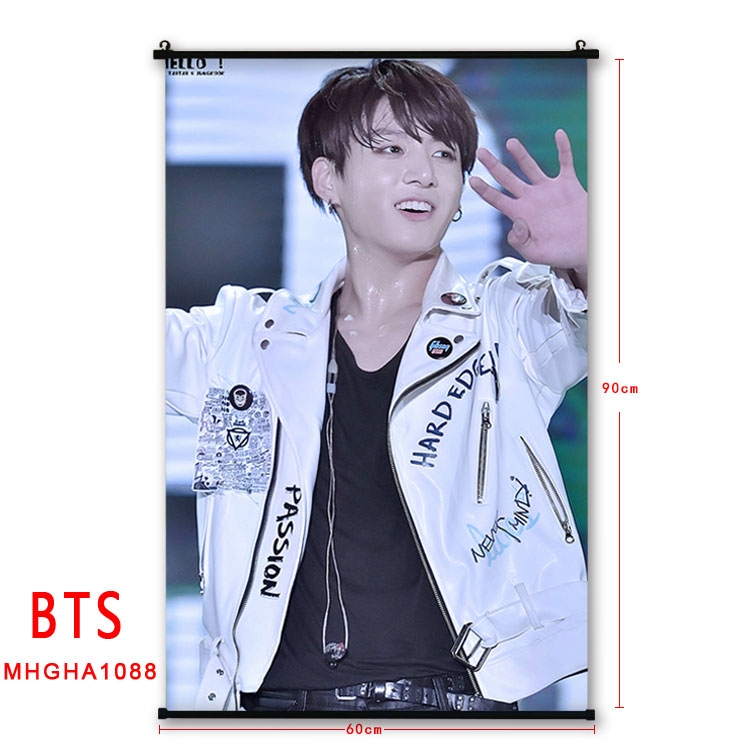 BTS plastic pole cloth painting Wall Scroll 60X90CM MHGHA1088