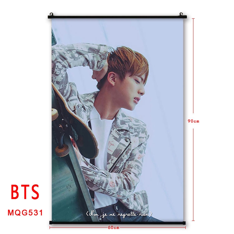 BTS plastic pole cloth painting Wall Scroll 60X90CM MQG531