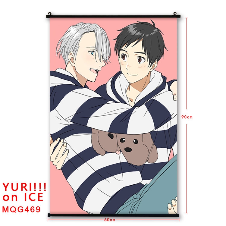 Yuri !!! on Ice Anime plastic pole cloth painting Wall Scroll 60X90CM  MQG459