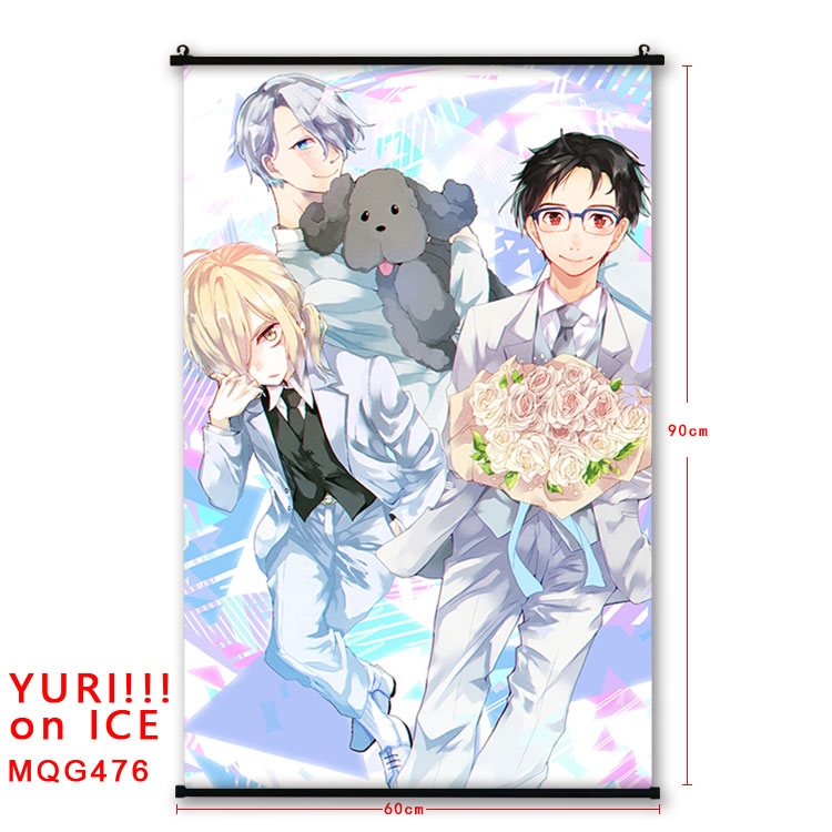 Yuri !!! on Ice Anime plastic pole cloth painting Wall Scroll 60X90CM  MQG476