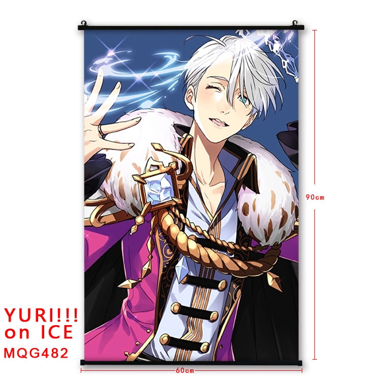 Yuri !!! on Ice Anime plastic pole cloth painting Wall Scroll 60X90CM  MQG482