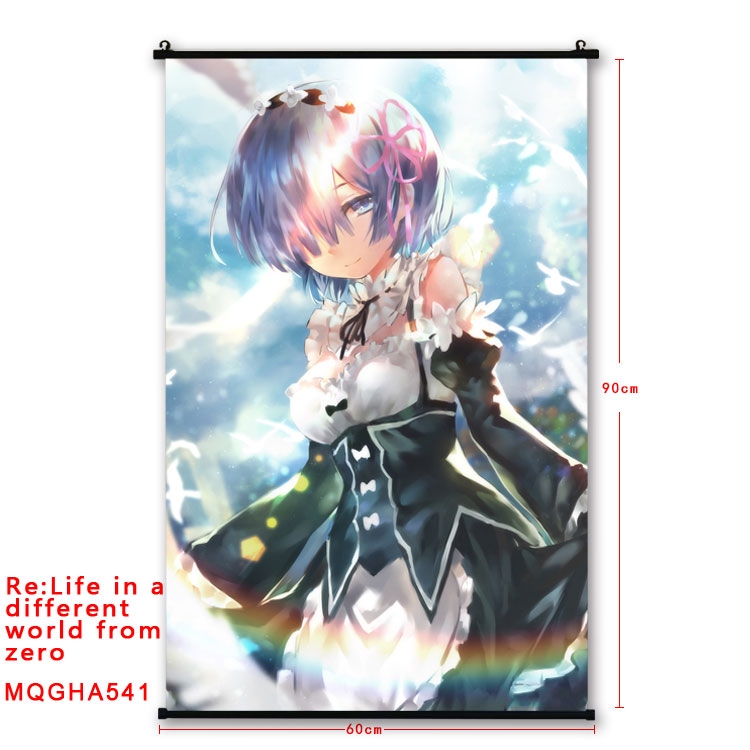 Re:Zero kara Hajimeru Isekai Seikatsu Anime plastic pole cloth painting Wall Scroll 60X90CM  MQGHA541