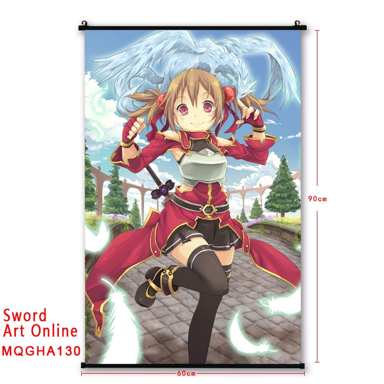 Sword Art Online Anime plastic pole cloth painting Wall Scroll 60X90CM MQGHA130