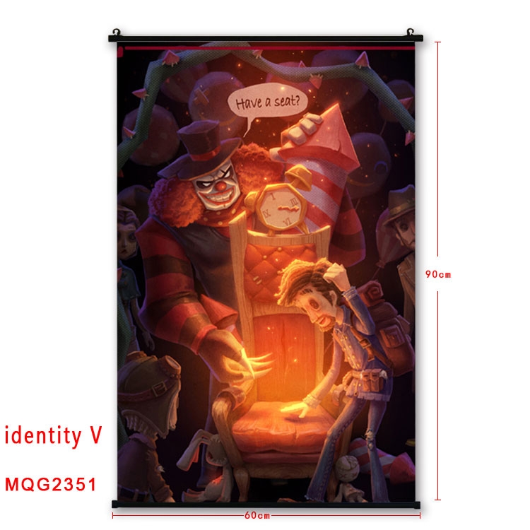 Identity V Anime plastic pole cloth painting Wall Scroll 60X90CM MQG2351