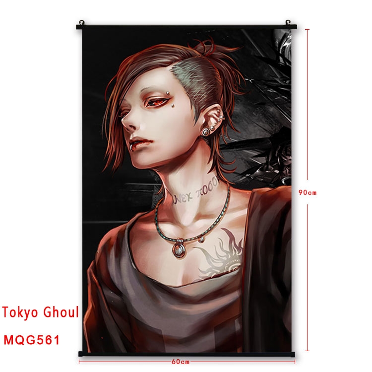 Tokyo Ghoul Anime plastic pole cloth painting Wall Scroll 60X90CM MQG561