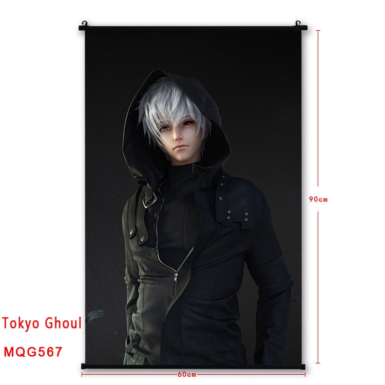 Tokyo Ghoul Anime plastic pole cloth painting Wall Scroll 60X90CM MQG567