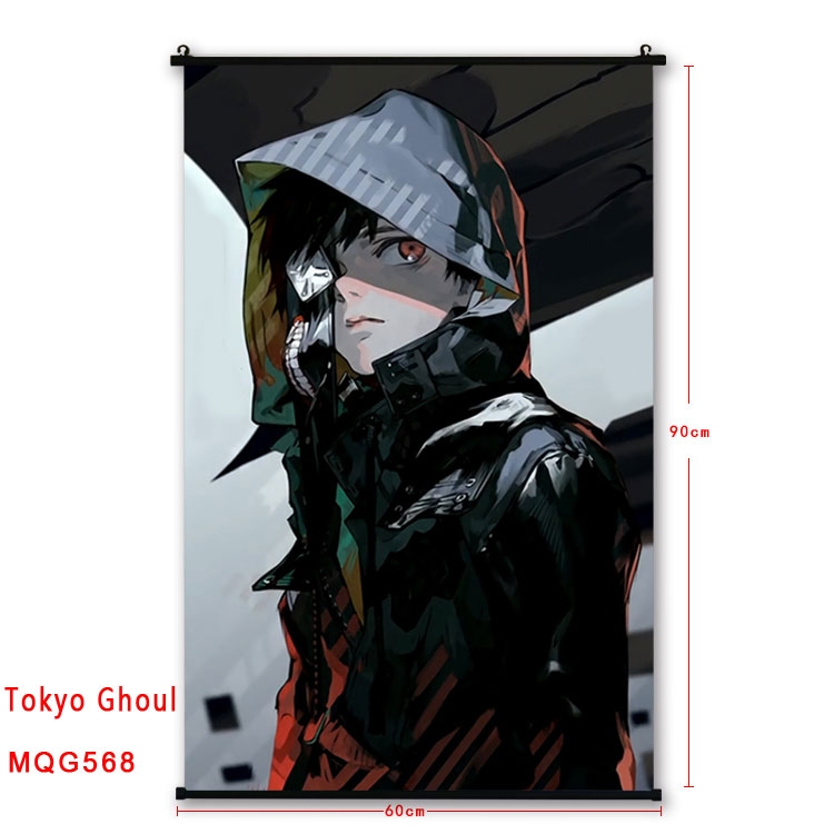 Tokyo Ghoul Anime plastic pole cloth painting Wall Scroll 60X90CM MQG568