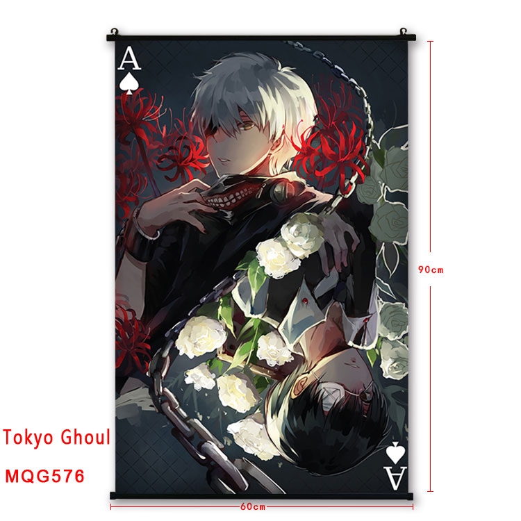 Tokyo Ghoul Anime plastic pole cloth painting Wall Scroll 60X90CM MQG576