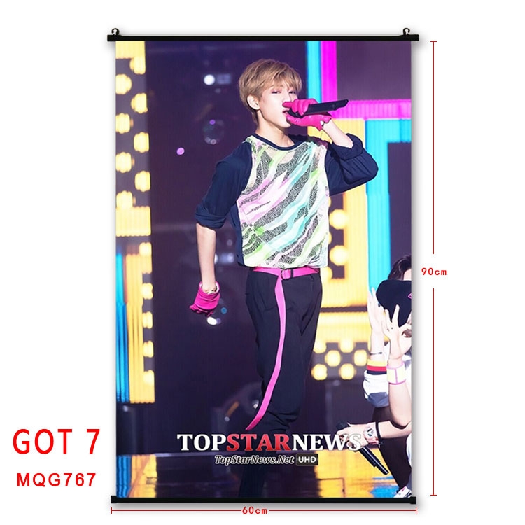 GOT 7 Anime plastic pole cloth painting Wall Scroll 60X90CM MQG767