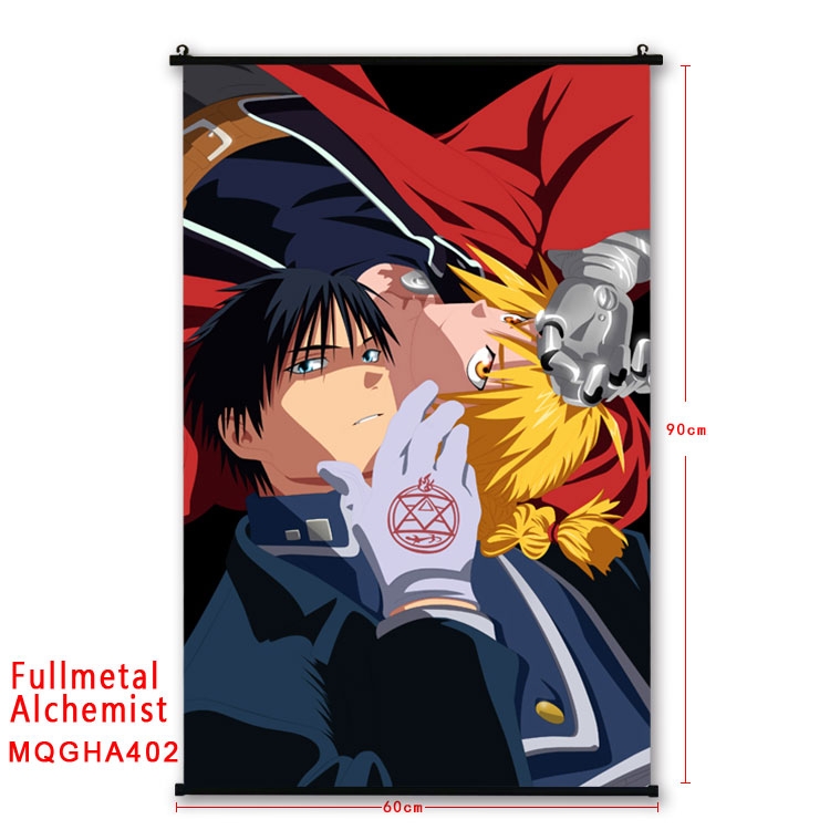 Fullmetal Alchemist Cartoon plastic pole cloth painting Wall Scroll 60X90CM  MQGHA402