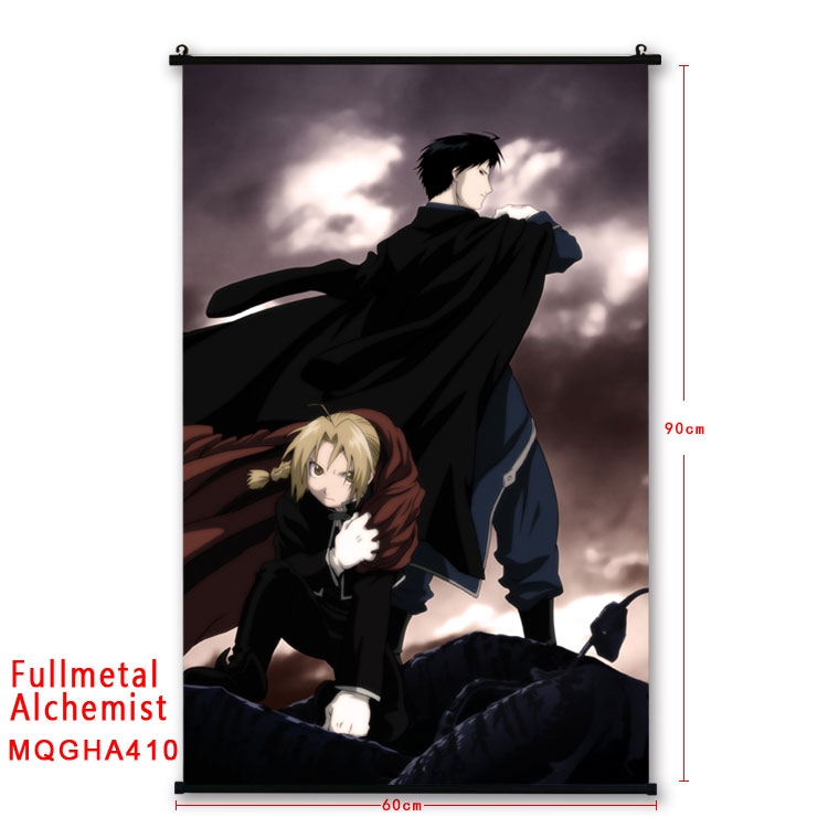 Fullmetal Alchemist Cartoon plastic pole cloth painting Wall Scroll 60X90CM  MQGHA410