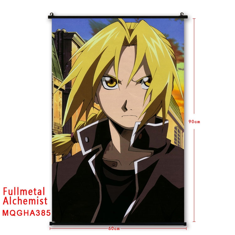 Fullmetal Alchemist Cartoon plastic pole cloth painting Wall Scroll 60X90CM  MQGHA385