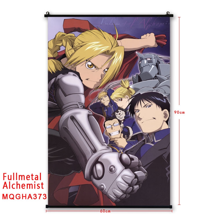 Fullmetal Alchemist Cartoon plastic pole cloth painting Wall Scroll 60X90CM  MQGHA373